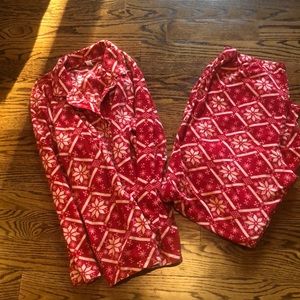 1X Red White Winter Pajamas